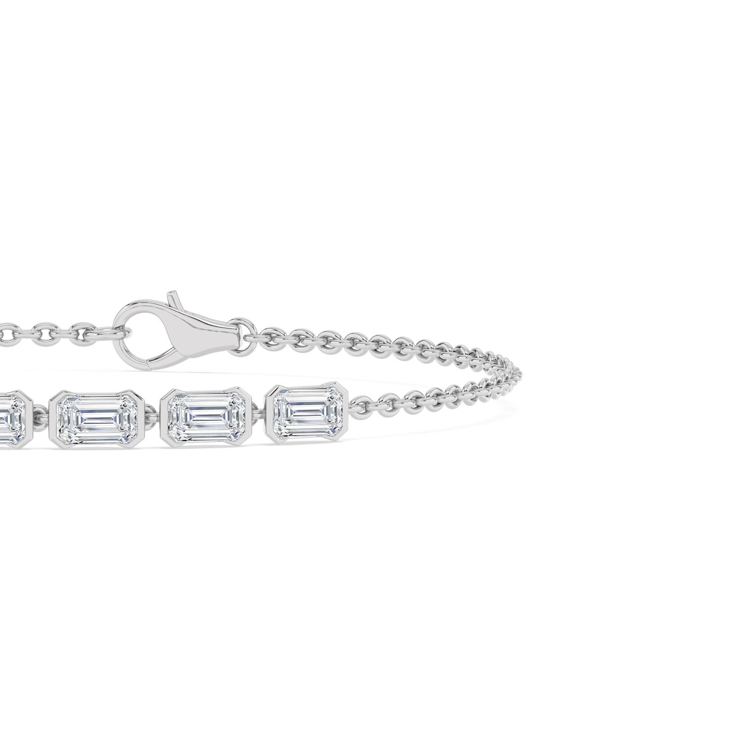 9K White Gold Lab Grown Diamond BRACELET 2.33 ctw BR20668EM-2.20CT-7IN