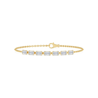 9K Yellow Gold Lab Grown Diamond BRACELET 2.33 ctw BR20668EM-2.20CT-7IN