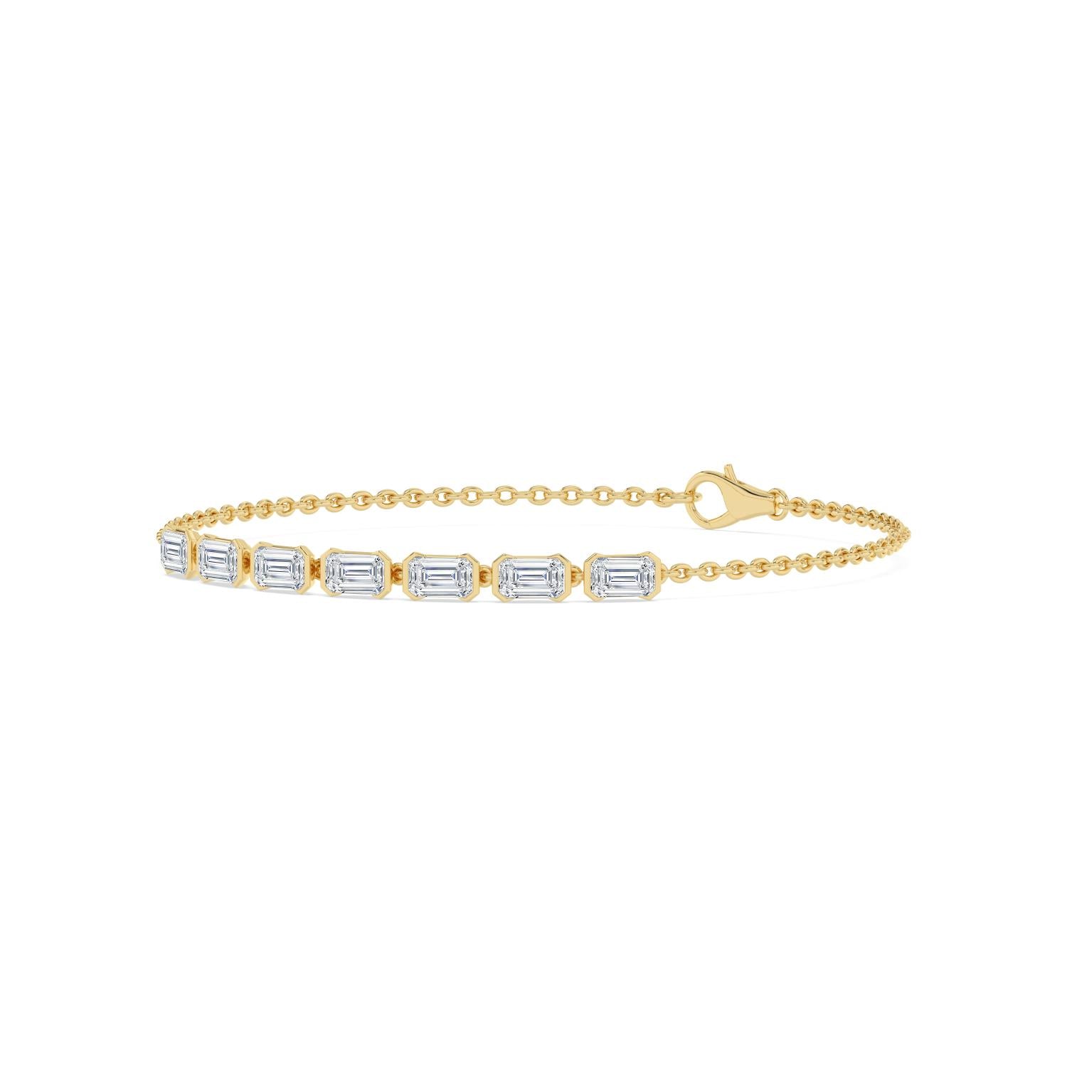 9K Yellow Gold Lab Grown Diamond BRACELET 2.33 ctw BR20668EM-2.20CT-7IN