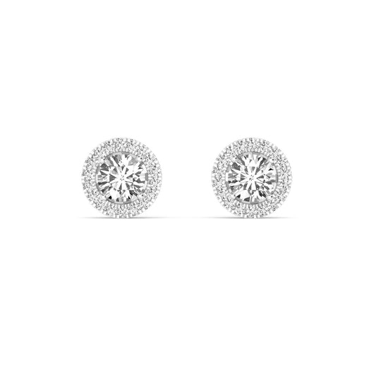 9K White Gold Lab Grown Diamond EARRINGS 1.08 ctw E31149-0.50CTJ