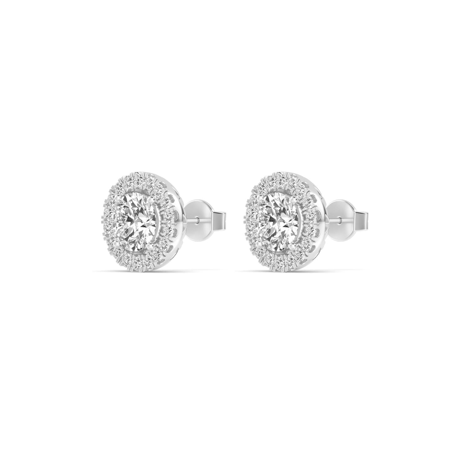 9K White Gold Lab Grown Diamond EARRINGS 1.08 ctw E31149-0.50CTJ