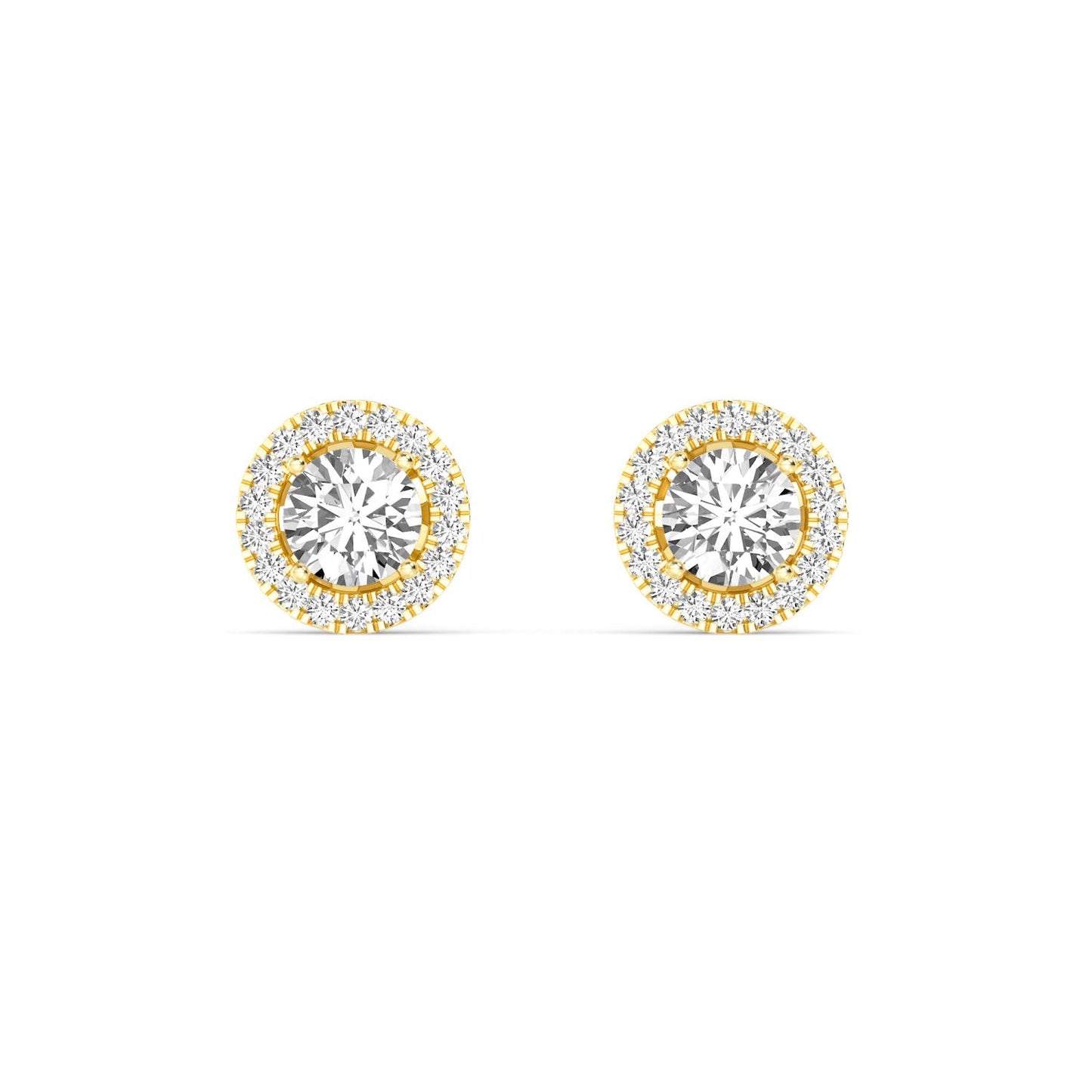 9K Yellow Gold Lab Grown Diamond EARRINGS 1.08 ctw E31149-0.50CTJ