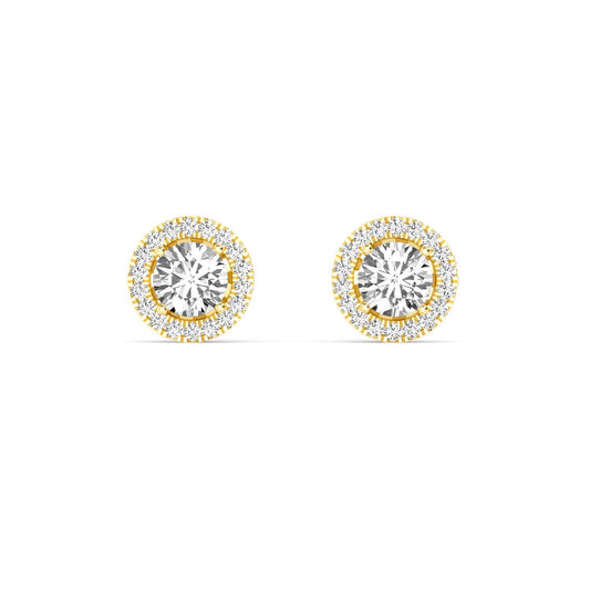 9K Yellow Gold Lab Grown Diamond EARRINGS 1.08 ctw E31149-0.50CTJ