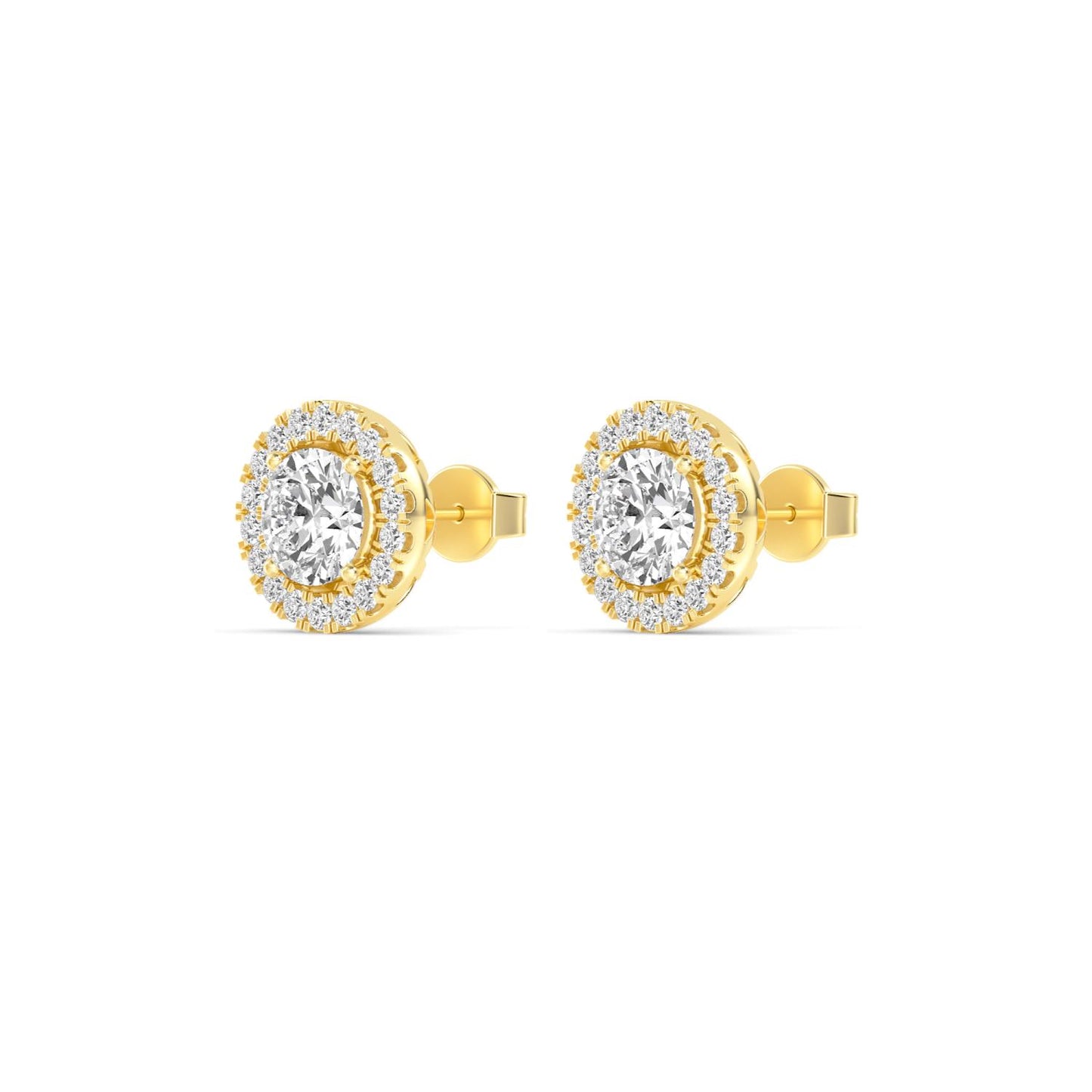 9K Yellow Gold Lab Grown Diamond EARRINGS 1.08 ctw E31149-0.50CTJ