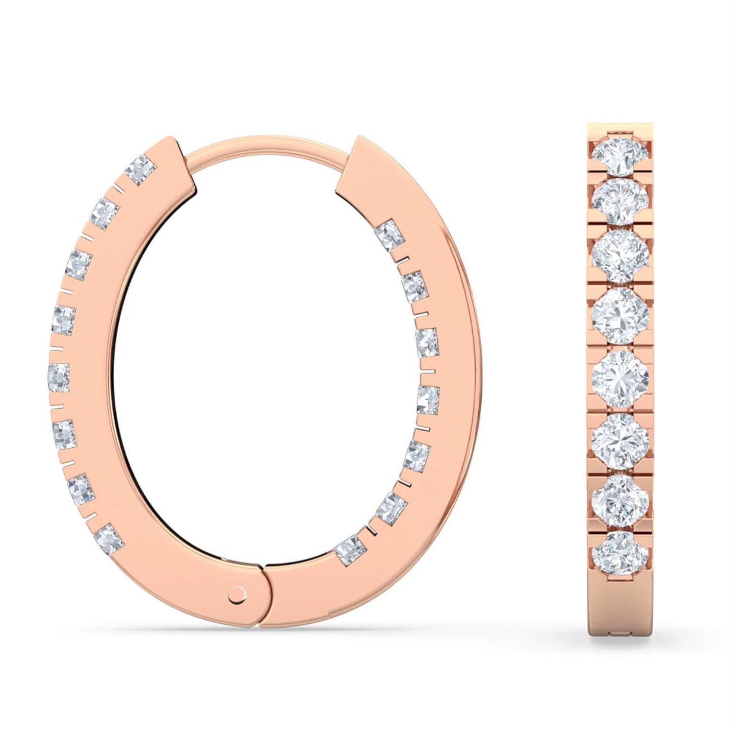 9K Rose Gold Lab Grown Diamond EARRINGS 0.47 ctw E31875-0.50CT