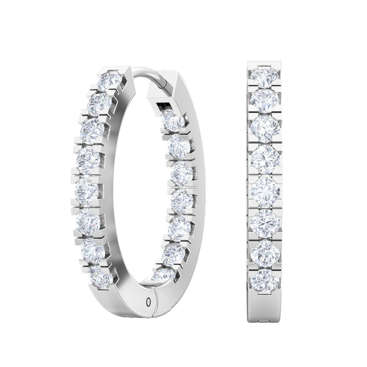 9K White Gold Lab Grown Diamond EARRINGS 0.47 ctw E31875-0.50CT