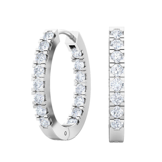 9K White Gold Lab Grown Diamond EARRINGS 0.47 ctw E31875-0.50CT