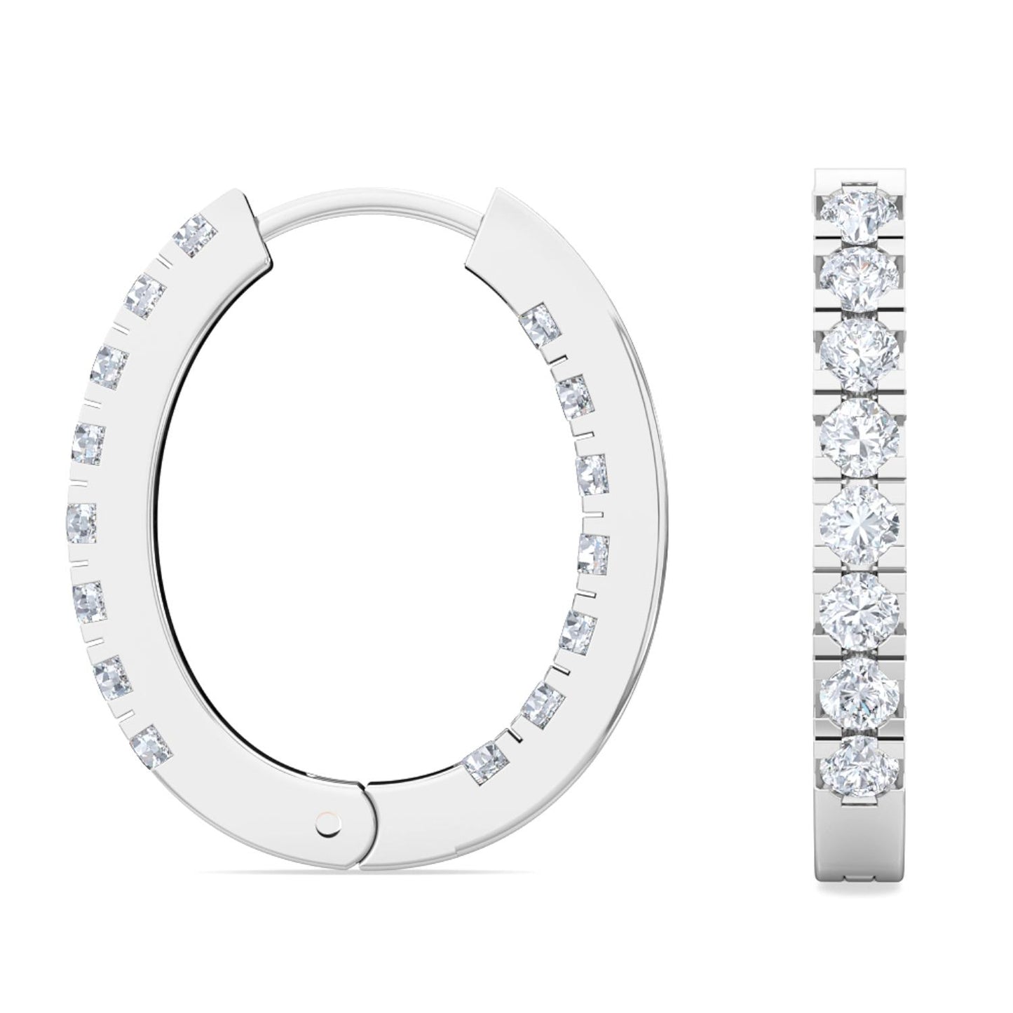 9K White Gold Lab Grown Diamond EARRINGS 0.47 ctw E31875-0.50CT