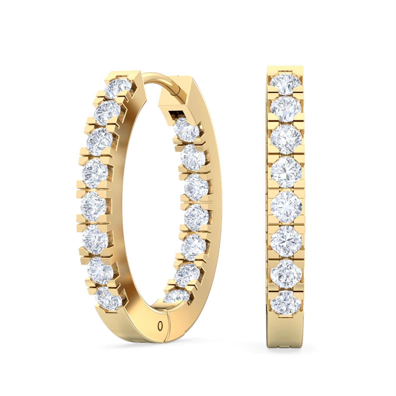 9K Yellow Gold Lab Grown Diamond EARRINGS 0.47 ctw E31875-0.50CT