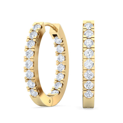 9K Yellow Gold Lab Grown Diamond EARRINGS 0.47 ctw E31875-0.50CT