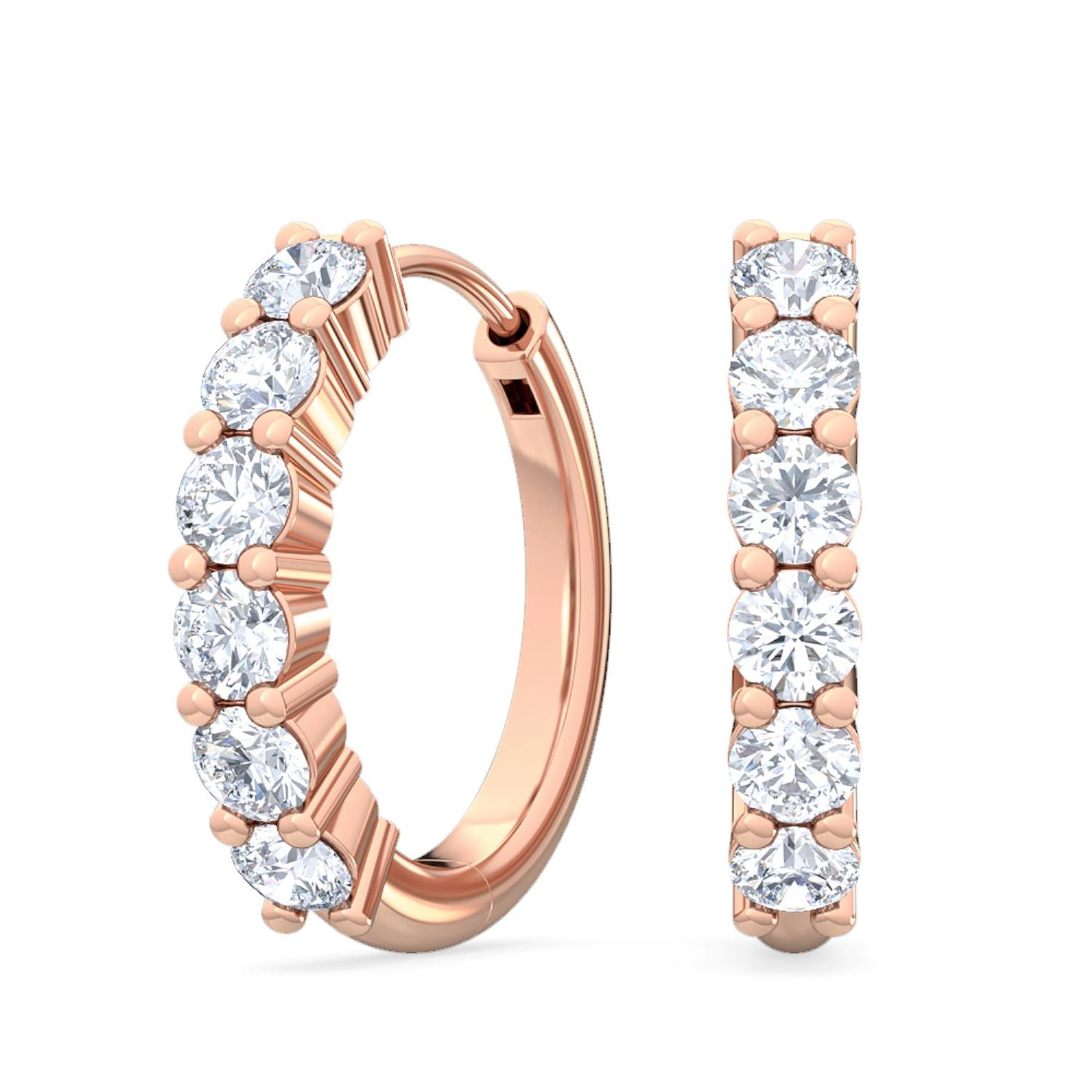 9K Rose Gold Lab Grown Diamond EARRINGS 0.48 ctw E31876-0.50CT