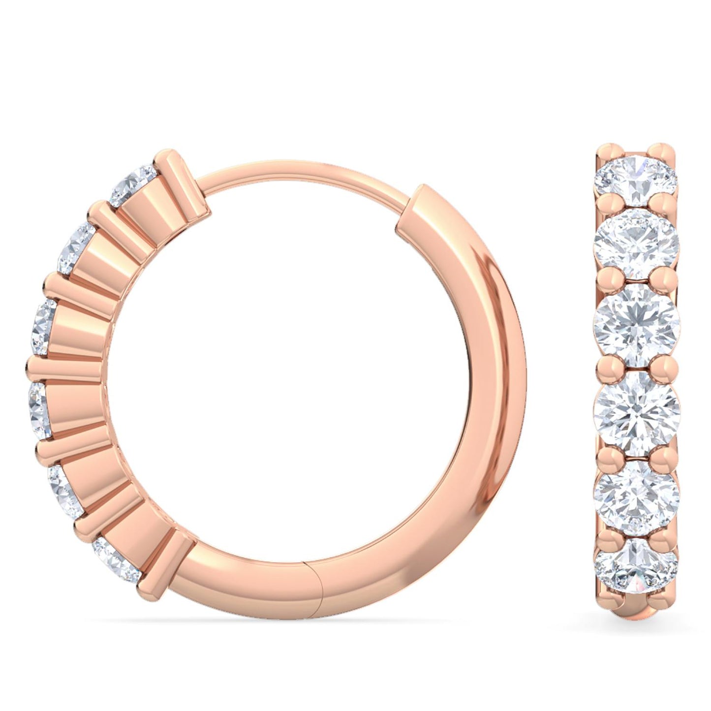 9K Rose Gold Lab Grown Diamond EARRINGS 0.48 ctw E31876-0.50CT
