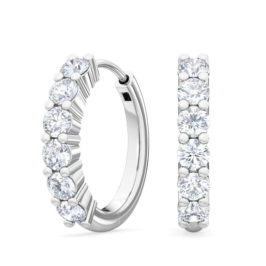 9K White Gold Lab Grown Diamond EARRINGS 0.48 ctw E31876-0.50CT