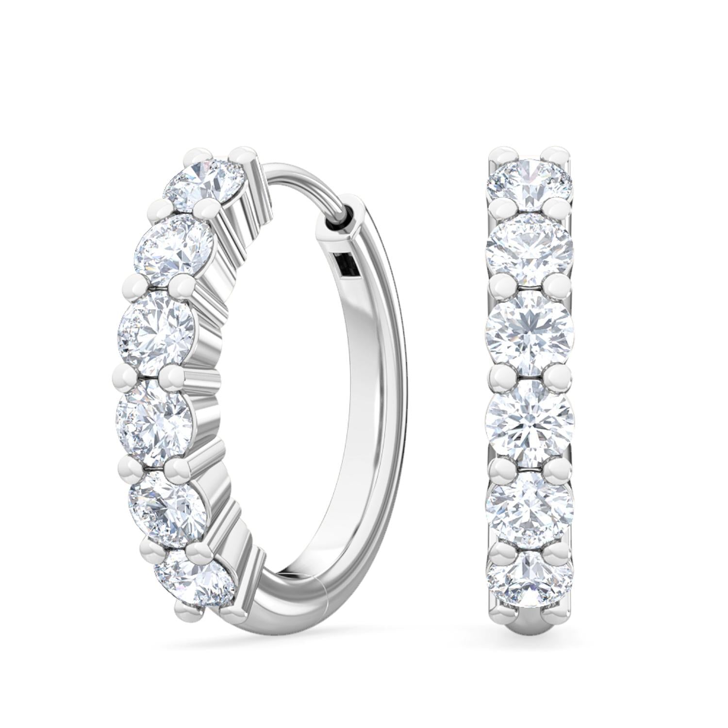 9K White Gold Lab Grown Diamond EARRINGS 0.48 ctw E31876-0.50CT