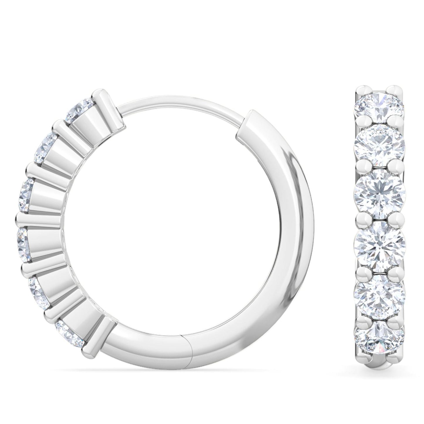 9K White Gold Lab Grown Diamond EARRINGS 0.48 ctw E31876-0.50CT