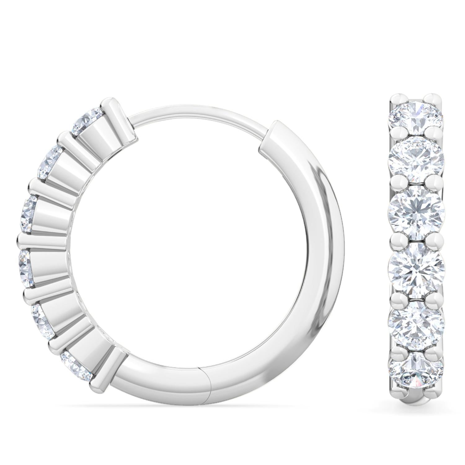 9K White Gold Lab Grown Diamond EARRINGS 0.48 ctw E31876-0.50CT