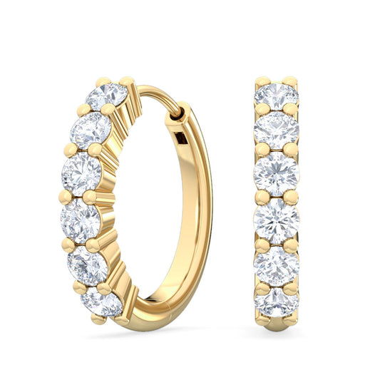 9K Yellow Gold Lab Grown Diamond EARRINGS 0.48 ctw E31876-0.50CT