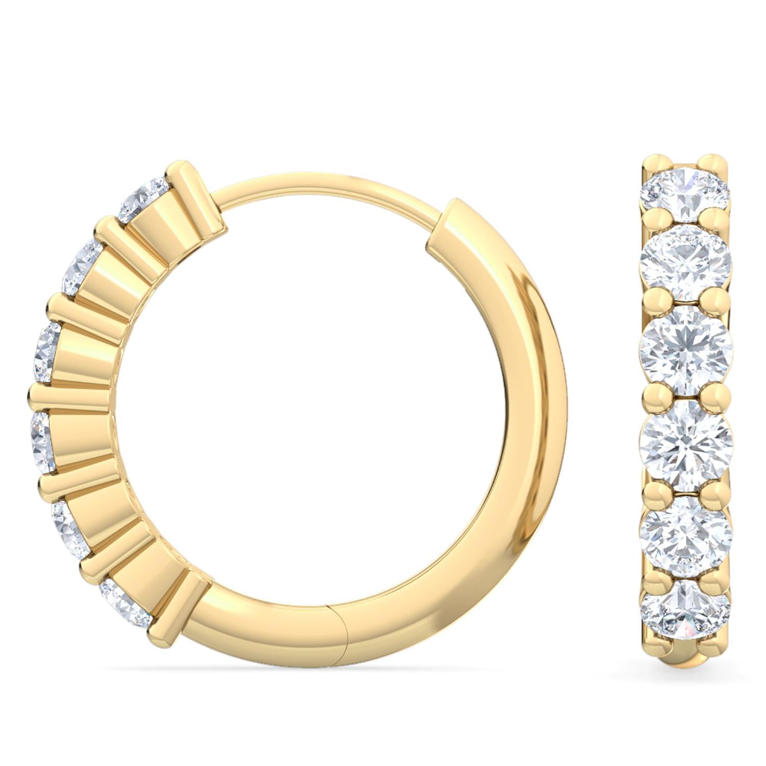 9K Yellow Gold Lab Grown Diamond EARRINGS 0.48 ctw E31876-0.50CT