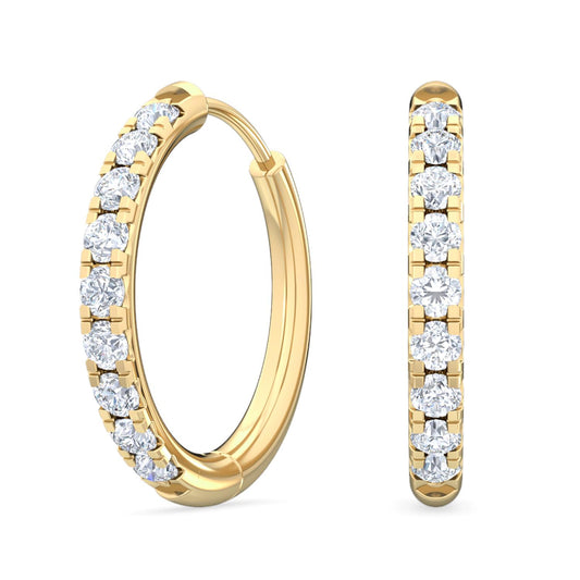 9K Yellow Gold Lab Grown Diamond EARRINGS 0.39 ctw E31881-0.38CT