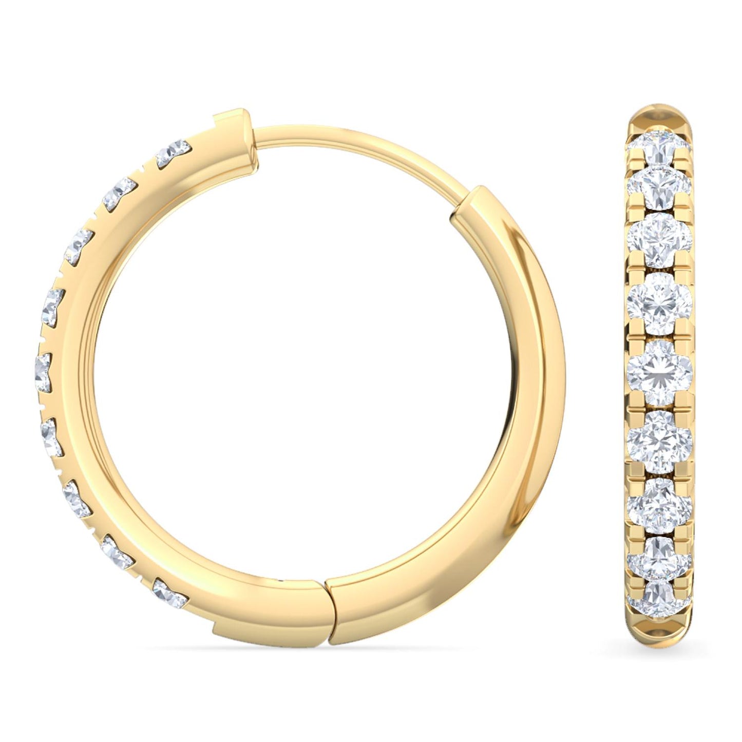 9K Yellow Gold Lab Grown Diamond EARRINGS 0.39 ctw E31881-0.38CT