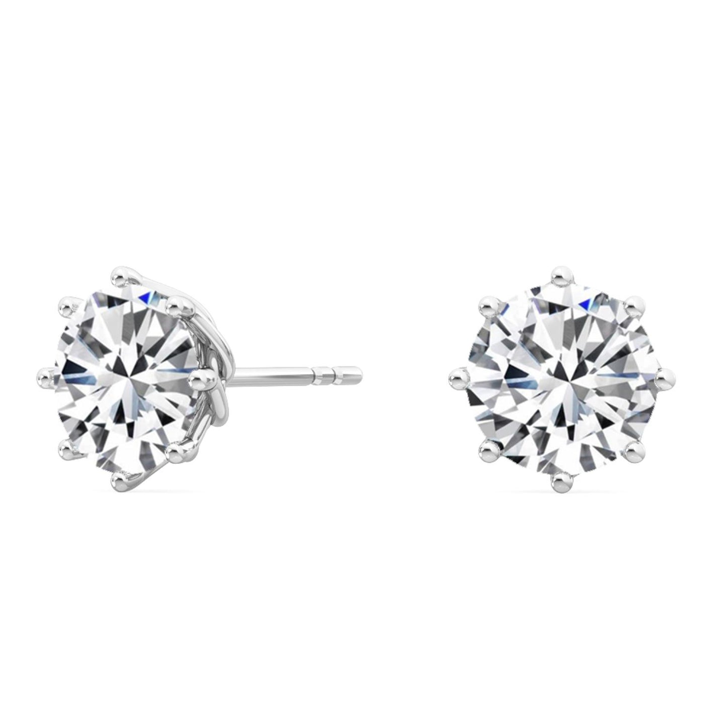 9K White Gold Lab Grown Diamond EARRINGS 2.11 ctw E31896-2