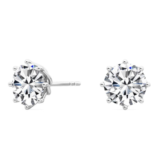 9K White Gold Lab Grown Diamond EARRINGS 2.11 ctw E31896-2