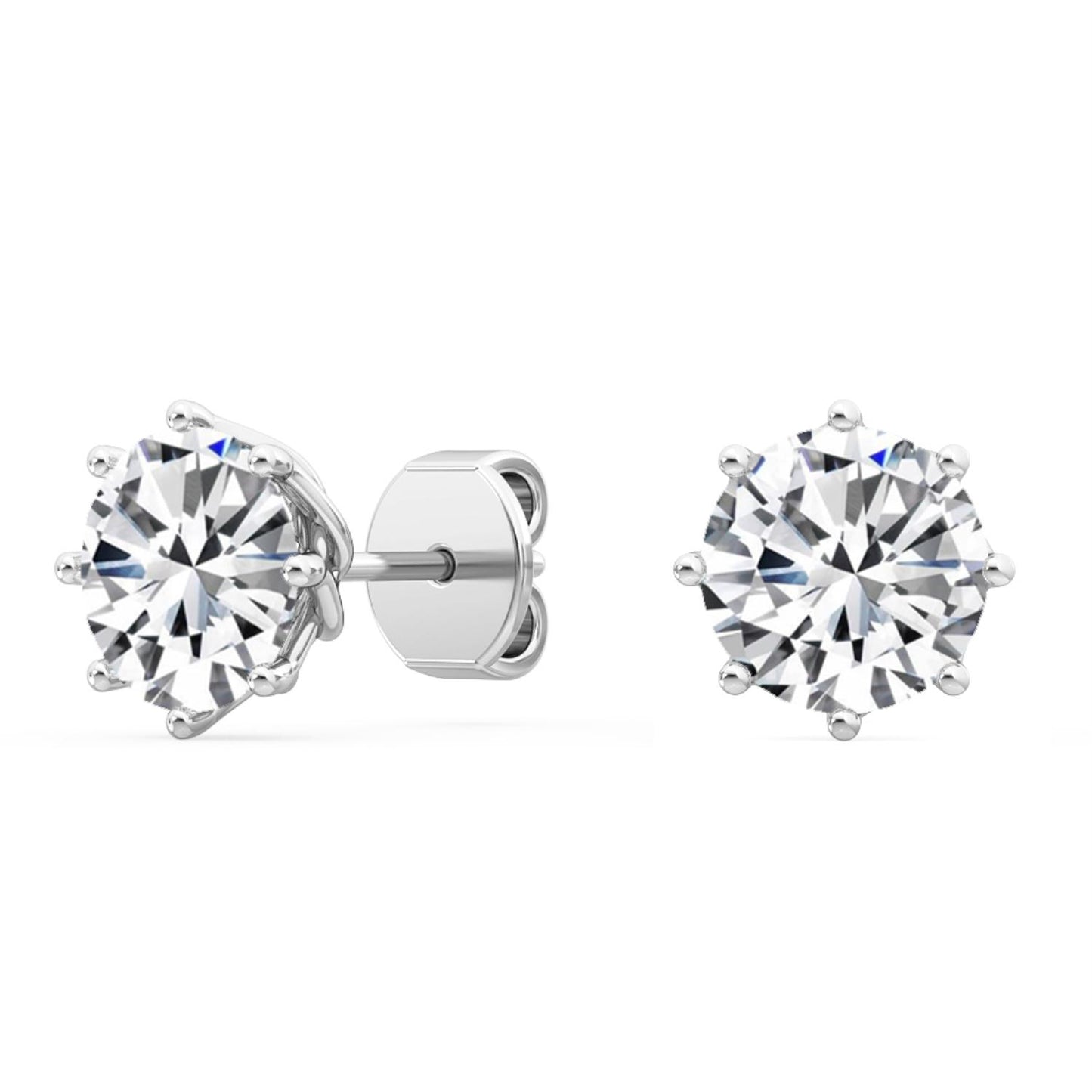 9K White Gold Lab Grown Diamond EARRINGS 2.11 ctw E31896-2