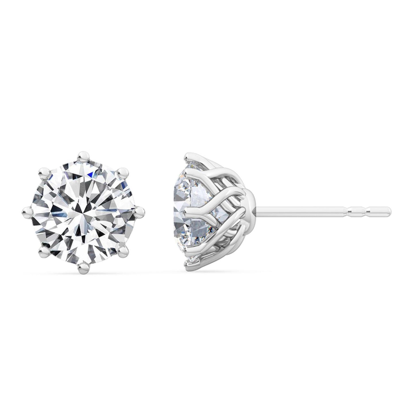 9K White Gold Lab Grown Diamond EARRINGS 2.11 ctw E31896-2