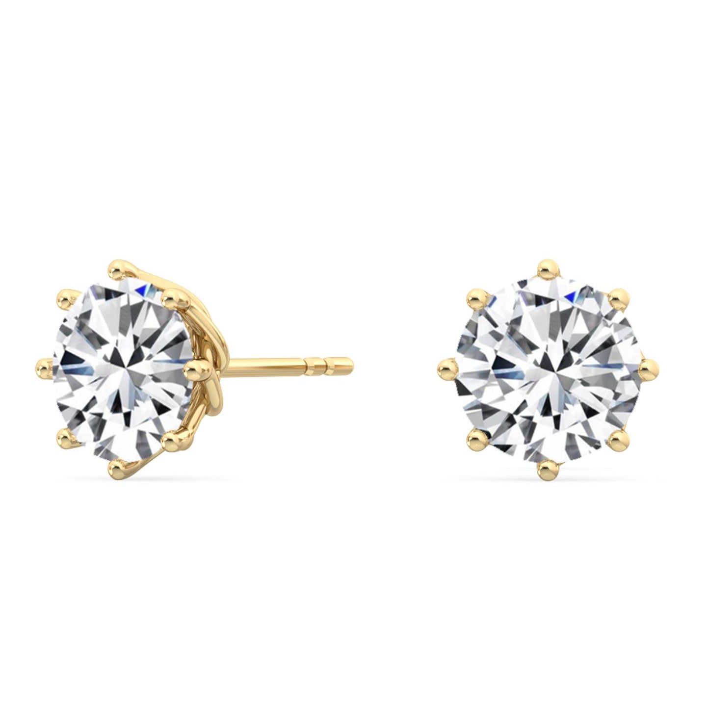 9K Yellow Gold Lab Grown Diamond EARRINGS 2.11 ctw E31896-2
