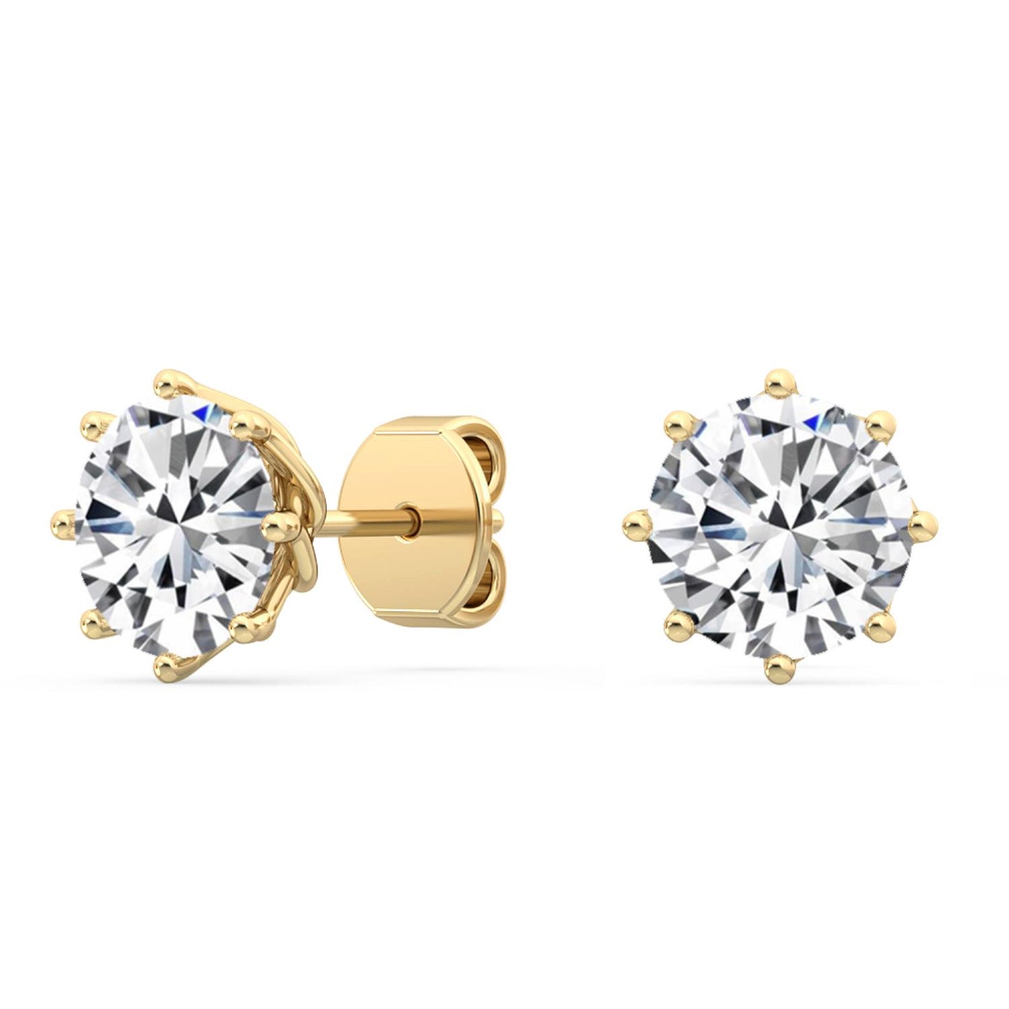 9K Yellow Gold Lab Grown Diamond EARRINGS 2.11 ctw E31896-2