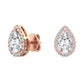 9K Rose Gold Lab Grown Diamond EARRINGS 1.18 ctw E31898PE-1