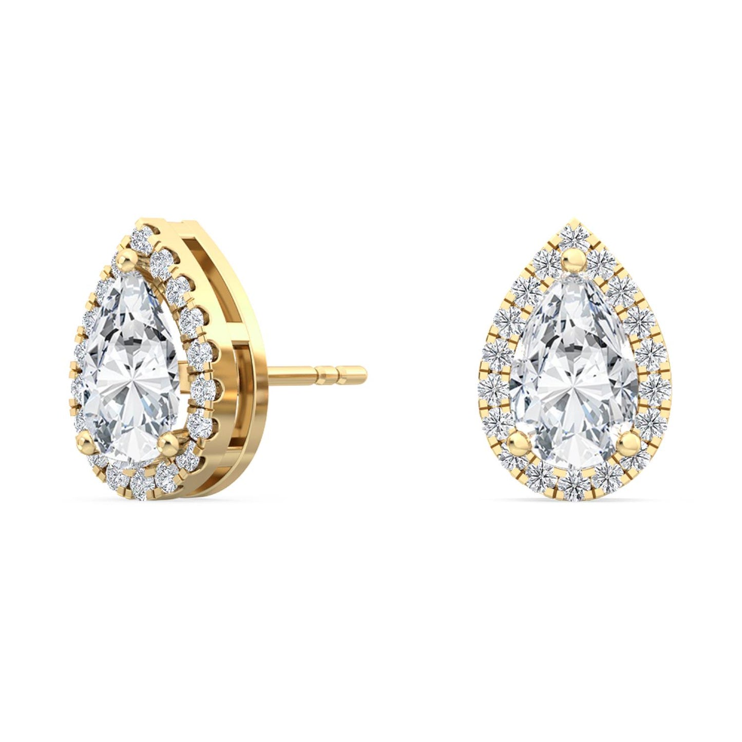 9K Yellow Gold Lab Grown Diamond EARRINGS 1.18 ctw E31898PE-1