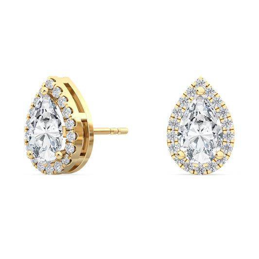 9K Yellow Gold Lab Grown Diamond EARRINGS 1.18 ctw E31898PE-1