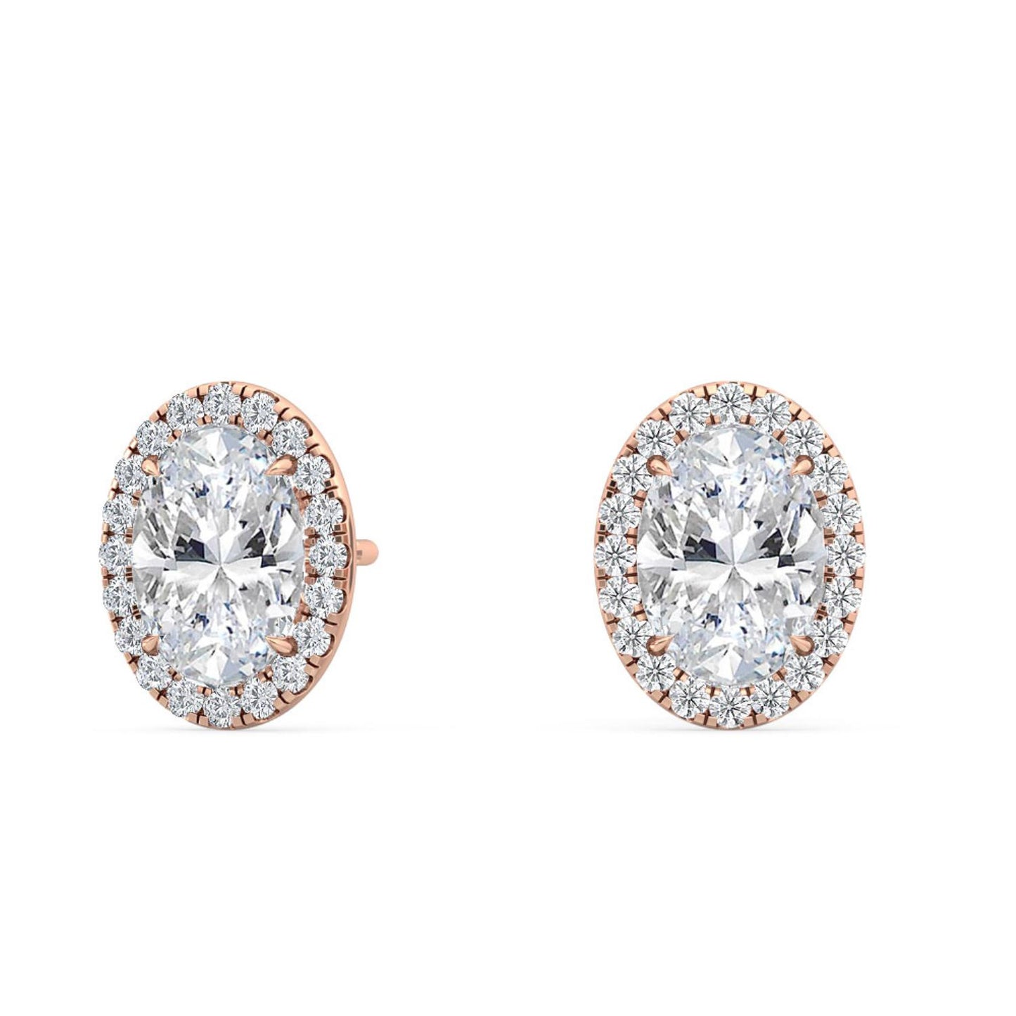 9K Rose Gold Lab Grown Diamond EARRINGS 1.21 ctw E31902-1.20CT