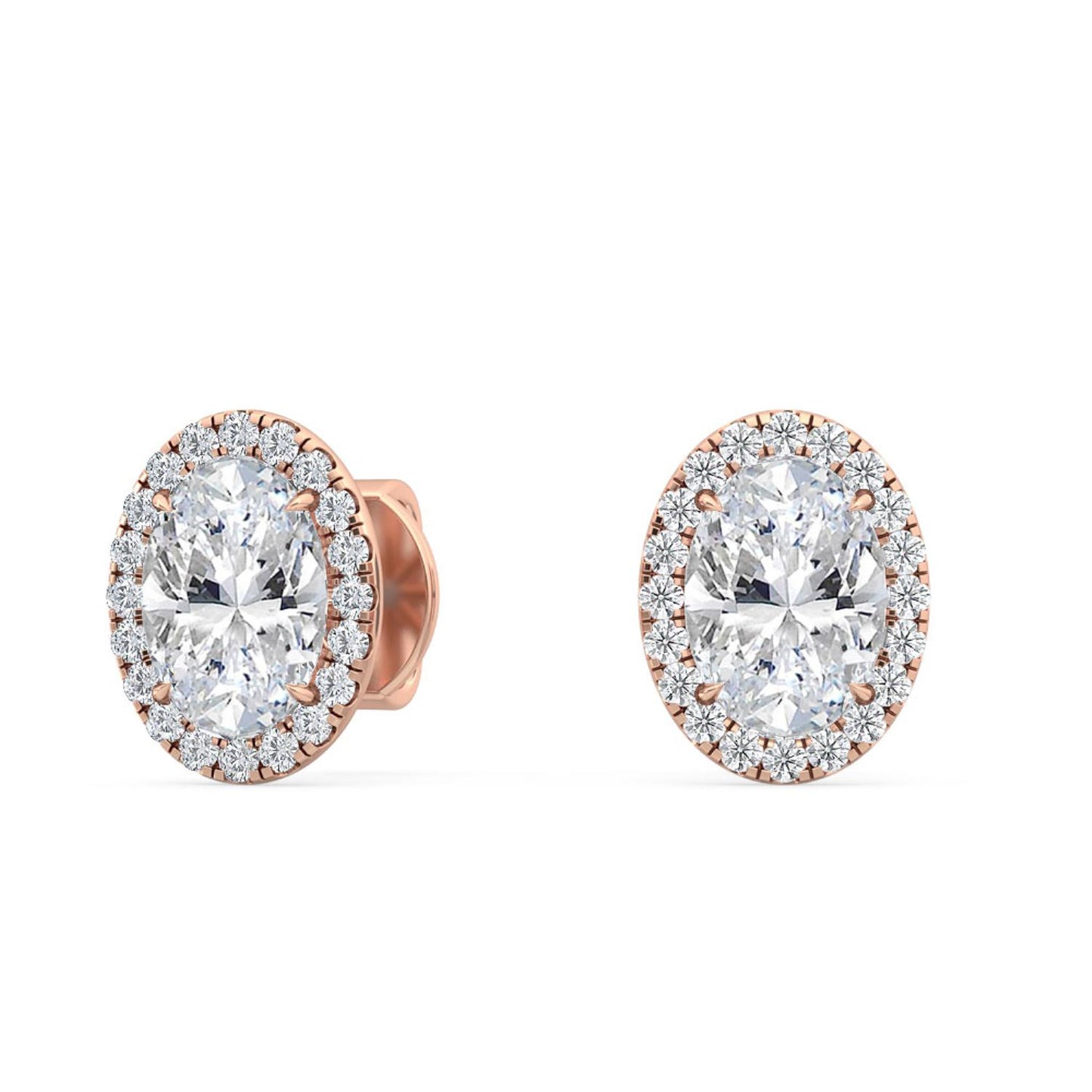 9K Rose Gold Lab Grown Diamond EARRINGS 1.21 ctw E31902-1.20CT