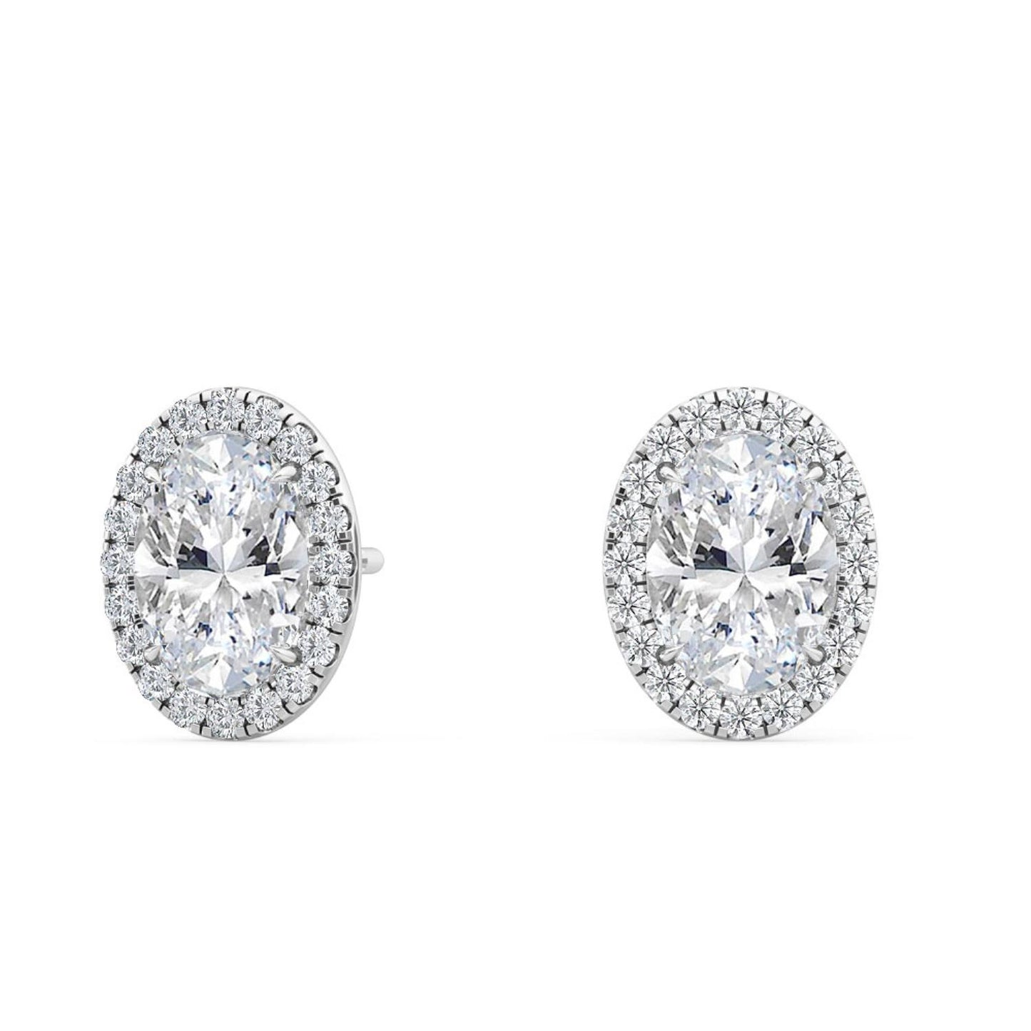 9K White Gold Lab Grown Diamond EARRINGS 1.21 ctw E31902-1.20CT