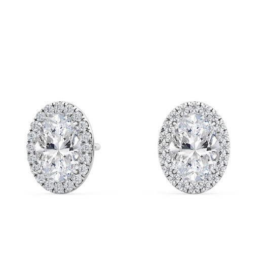 9K White Gold Lab Grown Diamond EARRINGS 1.21 ctw E31902-1.20CT