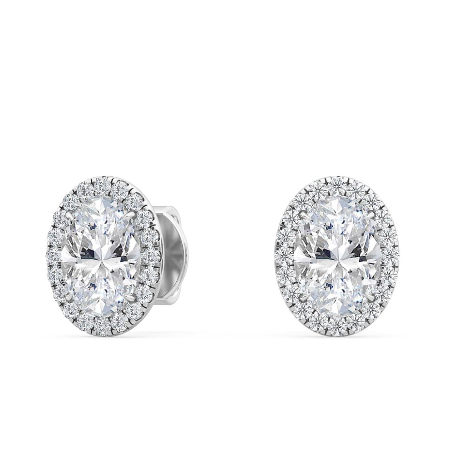 9K White Gold Lab Grown Diamond EARRINGS 1.21 ctw E31902-1.20CT