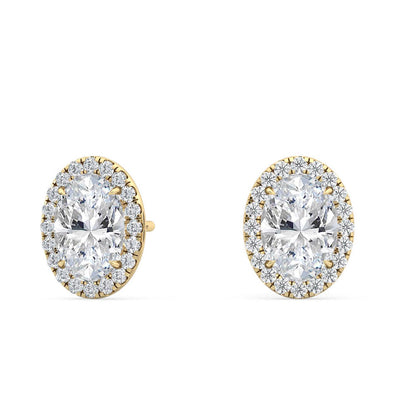 9K Yellow Gold Lab Grown Diamond EARRINGS 1.21 ctw E31902-1.20CT