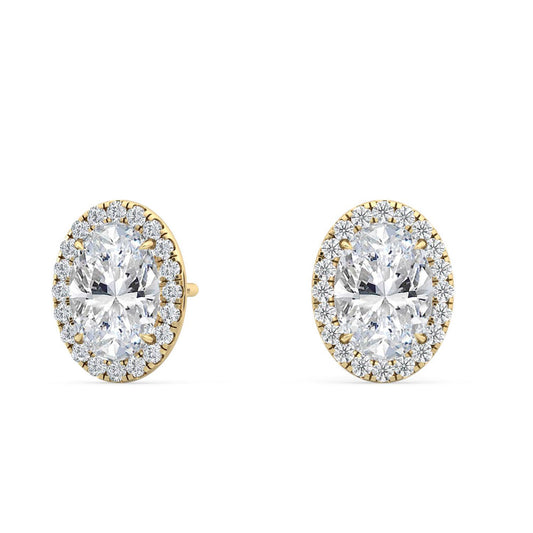 9K Yellow Gold Lab Grown Diamond EARRINGS 1.21 ctw E31902-1.20CT