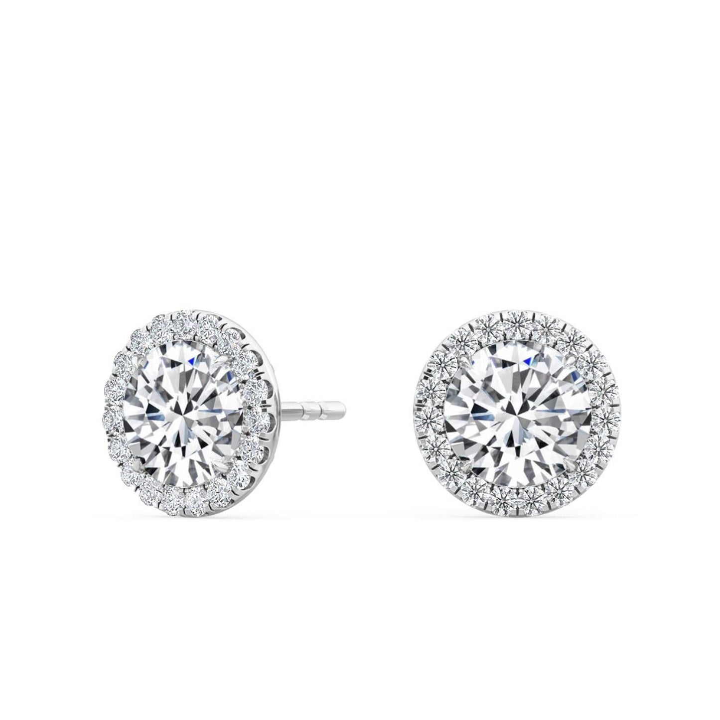 9K White Gold Lab Grown Diamond EARRINGS 1.18 ctw E31903-1.25CT