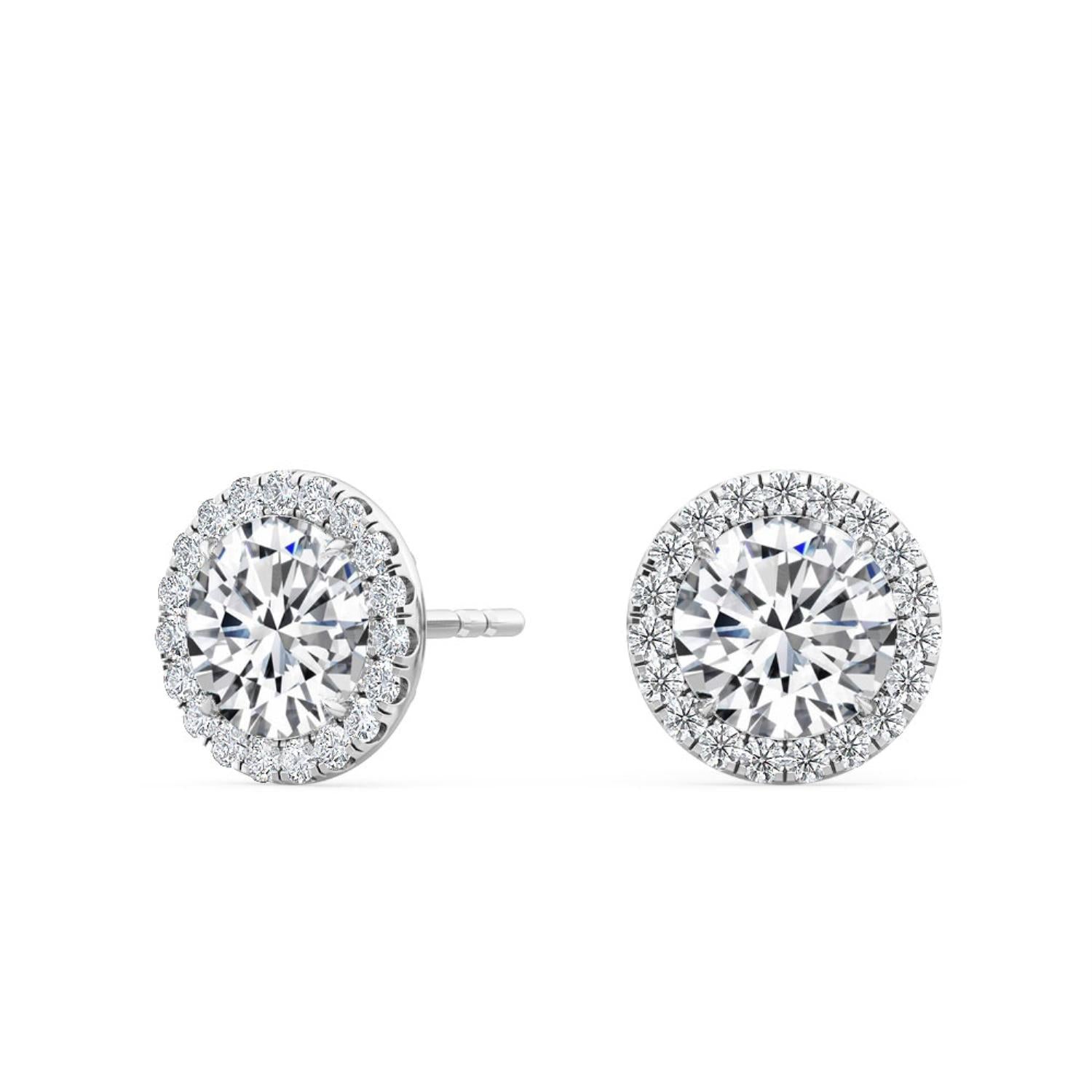 9K White Gold Lab Grown Diamond EARRINGS 1.18 ctw E31903-1.25CT