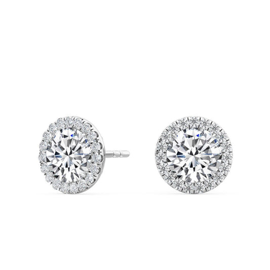 9K White Gold Lab Grown Diamond EARRINGS 1.18 ctw E31903-1.25CT