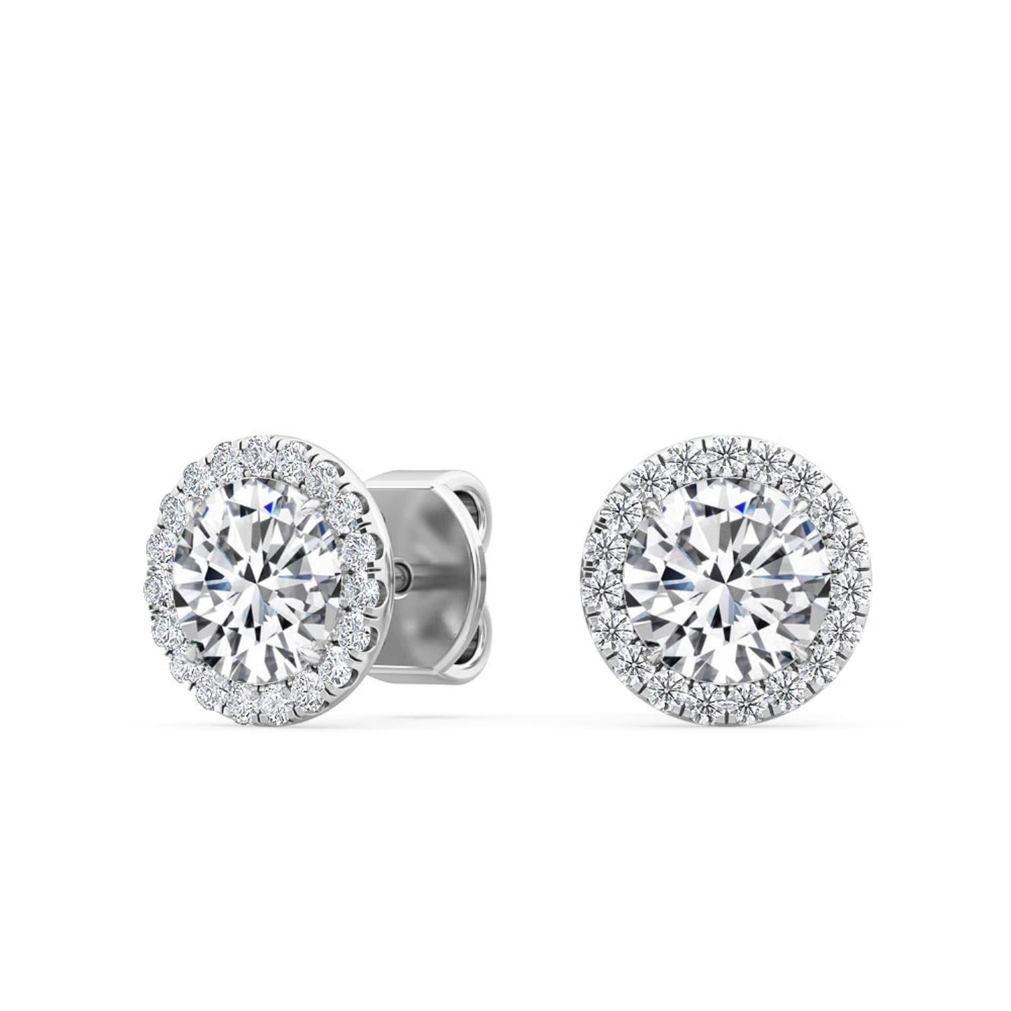 9K White Gold Lab Grown Diamond EARRINGS 1.18 ctw E31903-1.25CT