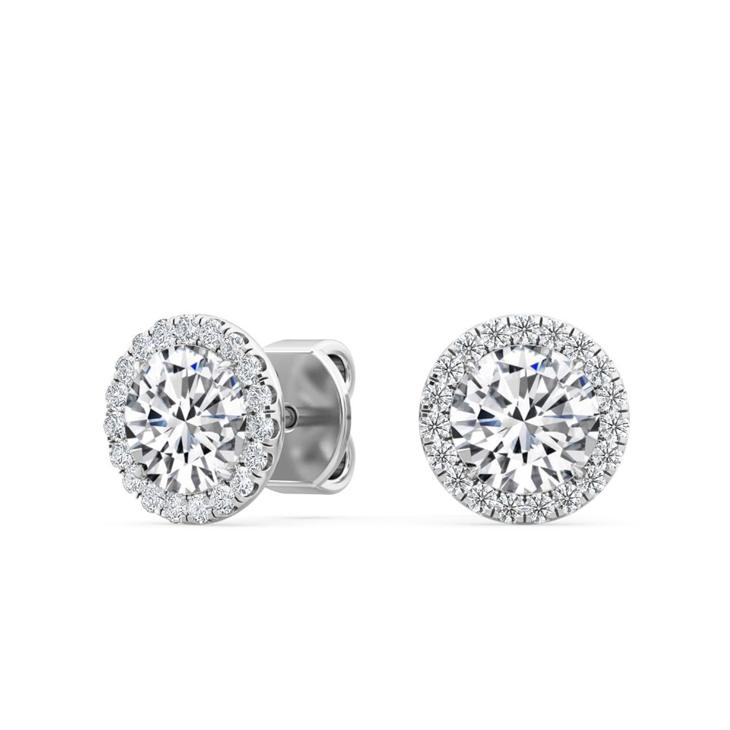 9K White Gold Lab Grown Diamond EARRINGS 1.18 ctw E31903-1.25CT