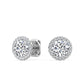 9K White Gold Lab Grown Diamond EARRINGS 1.18 ctw E31903-1.25CT