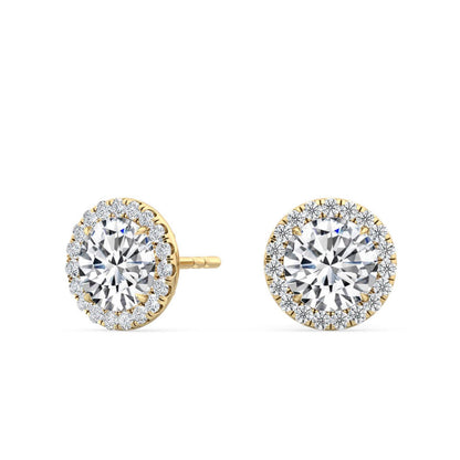9K Yellow Gold Lab Grown Diamond EARRINGS 1.18 ctw E31903-1.25CT