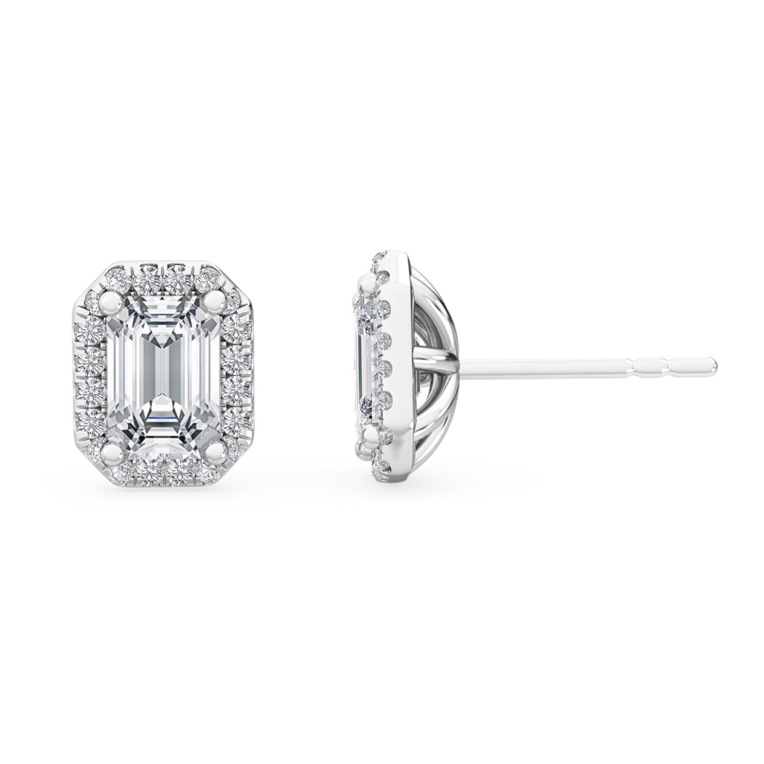 9K White Gold Lab Grown Diamond EARRINGS 1.15 ctw E31955EM-1