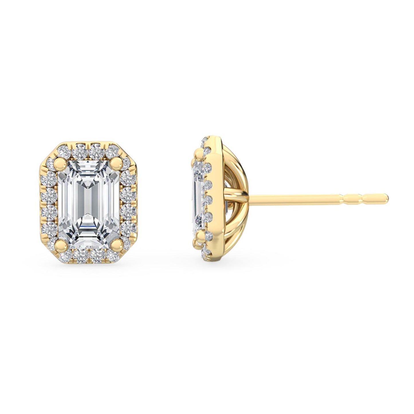 9K Yellow Gold Lab Grown Diamond EARRINGS 1.15 ctw E31955EM-1