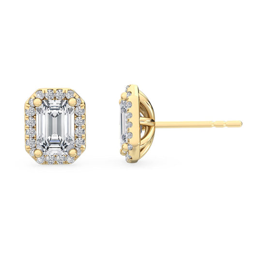 9K Yellow Gold Lab Grown Diamond EARRINGS 1.15 ctw E31955EM-1